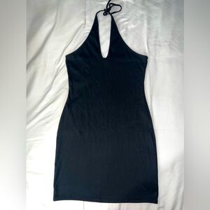 Halter Top Mini Dress Black
